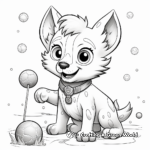 Playful Wolf Pups Coloring Pages 4