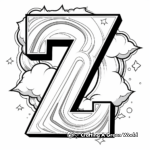 Playful Zigzag Letter Z Coloring Pages 4