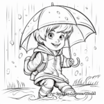 Playing in the Rain: Action-packed Coloring Pages 1