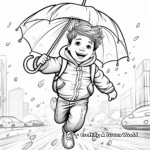 Playing in the Rain: Action-packed Coloring Pages 2