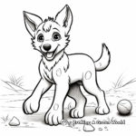 Playing Wolf Pup Coloring Pages: Pups at Play 4