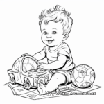 Playtime: Funny Baby Coloring Pages 4