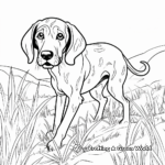 Plott Hound on the Hunt Coloring Pages 1