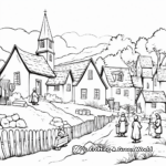 Plymouth Settlement Pilgrim Coloring Pages 3