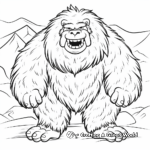 Polar Yeti in Cold Winter Coloring Pages 2