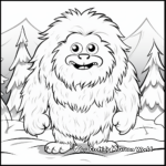 Polar Yeti in Cold Winter Coloring Pages 4