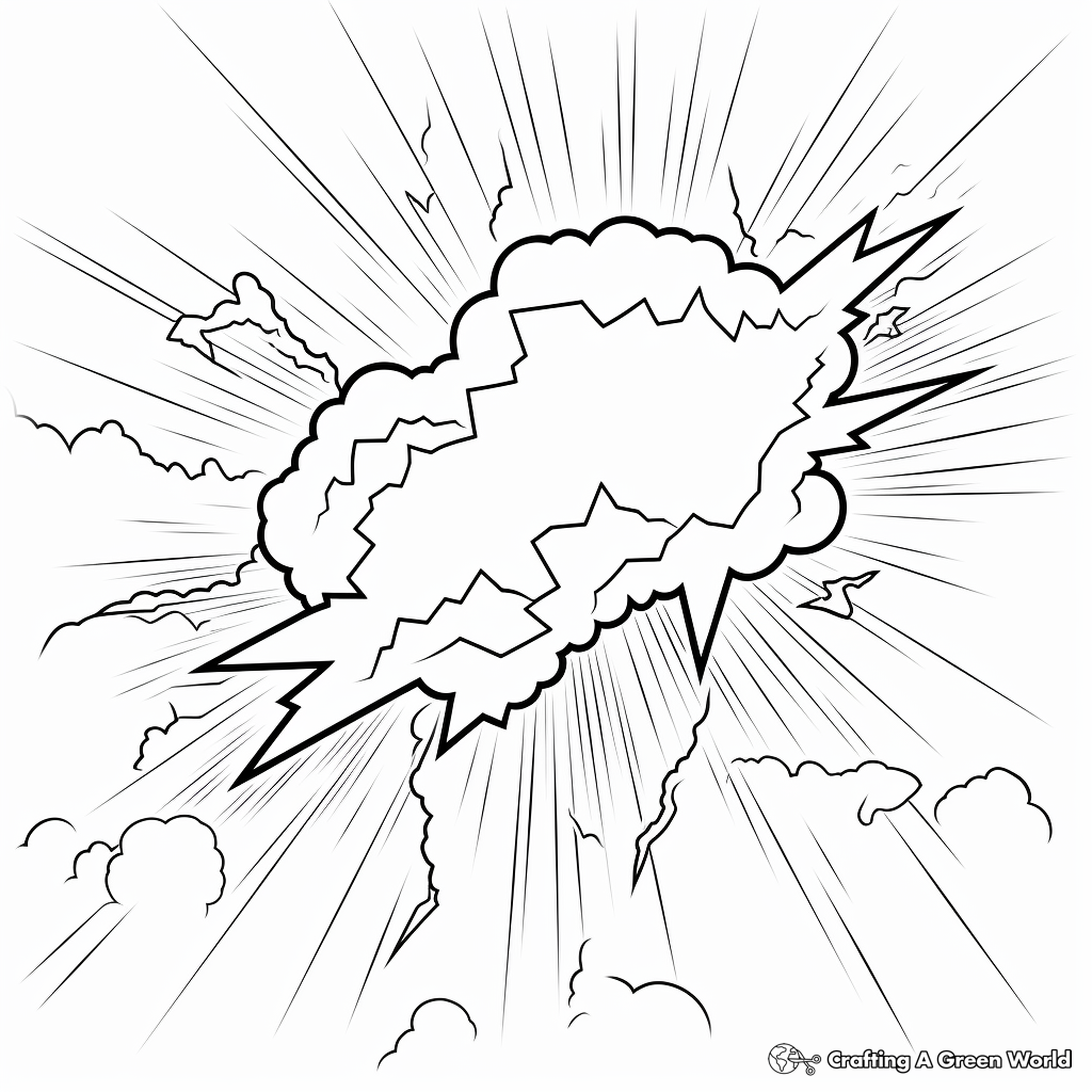 Polarized Lightning Bolt Coloring Pages for Artists 1