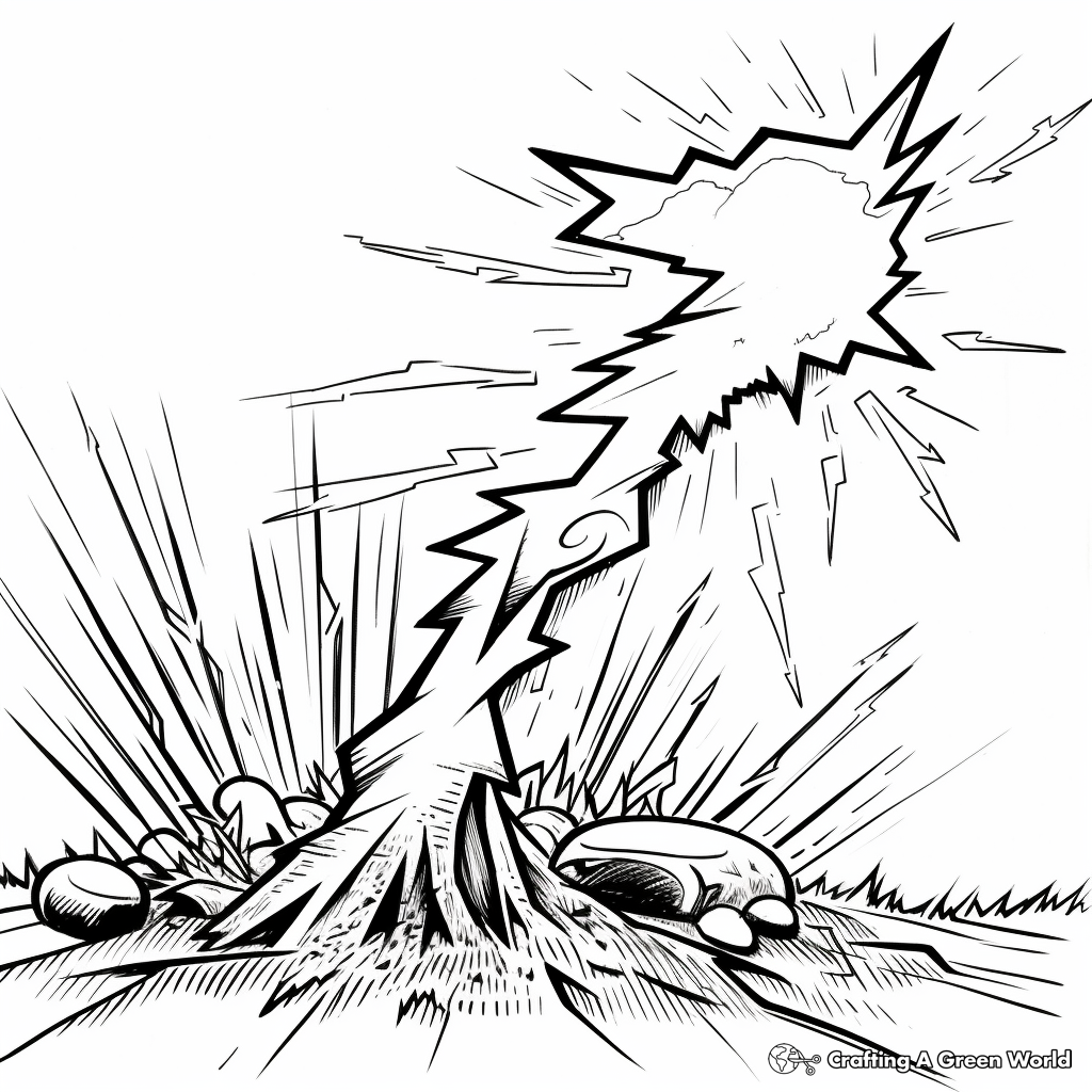Polarized Lightning Bolt Coloring Pages for Artists 2