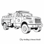 Police Car and Fire Truck Coloring Pages 1