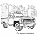 Police Car and Fire Truck Coloring Pages 2