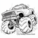 Police Monster Truck in Action Coloring Pages 3