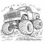 Police Monster Truck in Action Coloring Pages 4