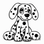 Polka Dotted Dog Bone Coloring Pages 1