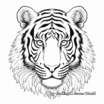 Portrait Siberian Tiger Coloring Pages 1