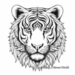 Portrait Siberian Tiger Coloring Pages 2