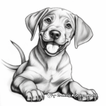 Portrait Style Chocolate Lab Coloring Pages for Adults 1