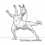 Posed Modern Dancing Unicorn Coloring Pages 1