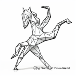 Posed Modern Dancing Unicorn Coloring Pages 3