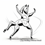 Posed Modern Dancing Unicorn Coloring Pages 4