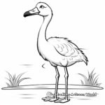 Posing Flamingo Zoo Coloring Pages 2