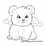 Postcard-Style Hamster Traveling Coloring Pages 3