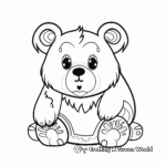 Postcard-Style Hamster Traveling Coloring Pages 4