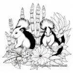 Potpourri of Skunks Coloring Pages 1