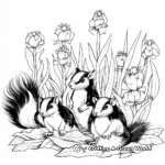 Potpourri of Skunks Coloring Pages 2