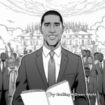 Powerful Barack Obama Coloring Pages 1