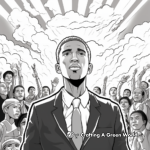 Powerful Barack Obama Coloring Pages 2