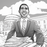 Powerful Barack Obama Coloring Pages 3