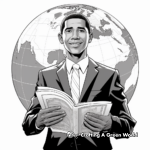 Powerful Barack Obama Coloring Pages 4