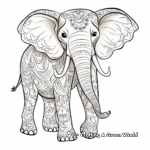 Powerful Elephant Spirit Animal Coloring Pages 1