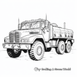 Powerful Heavy-duty Truck Coloring Pages 1