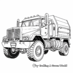 Powerful Heavy-duty Truck Coloring Pages 2