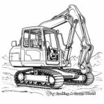 Powerful Hydraulic Excavator Coloring Pages 1