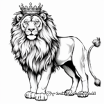 Powerful King of the Jungle Lion Coloring Pages 1