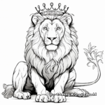 Powerful King of the Jungle Lion Coloring Pages 2