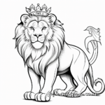 Powerful King of the Jungle Lion Coloring Pages 3