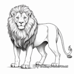Powerful King of the Jungle Lion Coloring Pages 4