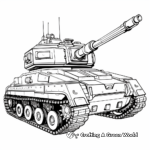 Powerful Main Battle Tank Coloring Pages 1