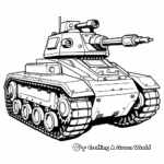 Powerful Main Battle Tank Coloring Pages 2