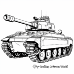 Powerful Main Battle Tank Coloring Pages 3