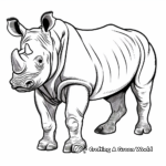 Powerful Rhinoceros Coloring Pages 1