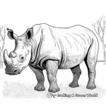 Powerful Rhinoceros Coloring Pages 3