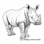 Powerful Rhinoceros Coloring Pages 4