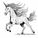 Prancing Unicorn on Birthday Coloring Pages 2