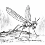 Praying Mantis and Prey Coloring Pages 3
