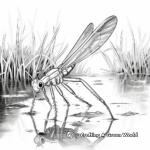 Praying Mantis in Action: Hunting Scene Coloring Pages 1