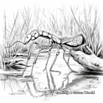 Praying Mantis in Action: Hunting Scene Coloring Pages 2